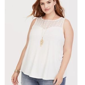 Torrid size 2 ivory illusion tank